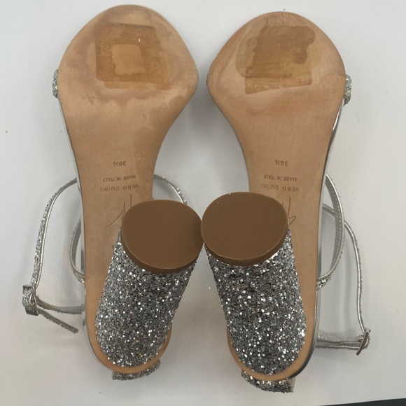 Giuseppe Zanotti Block-Heel Glitter Sandals - Picture 9 of 10